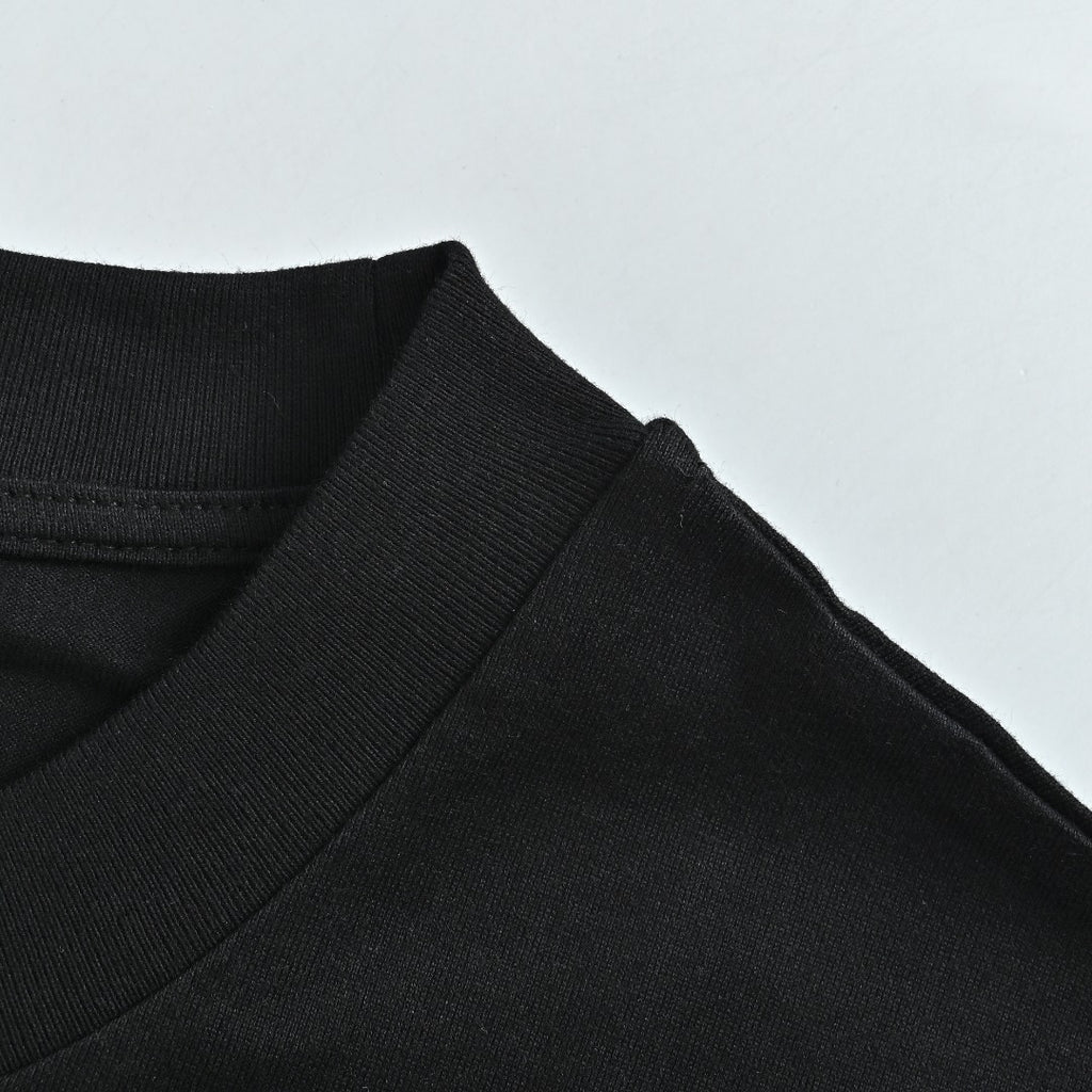 Louis Vuitton Black Rhinestone Lettering Short-Sleeve T-Shirt