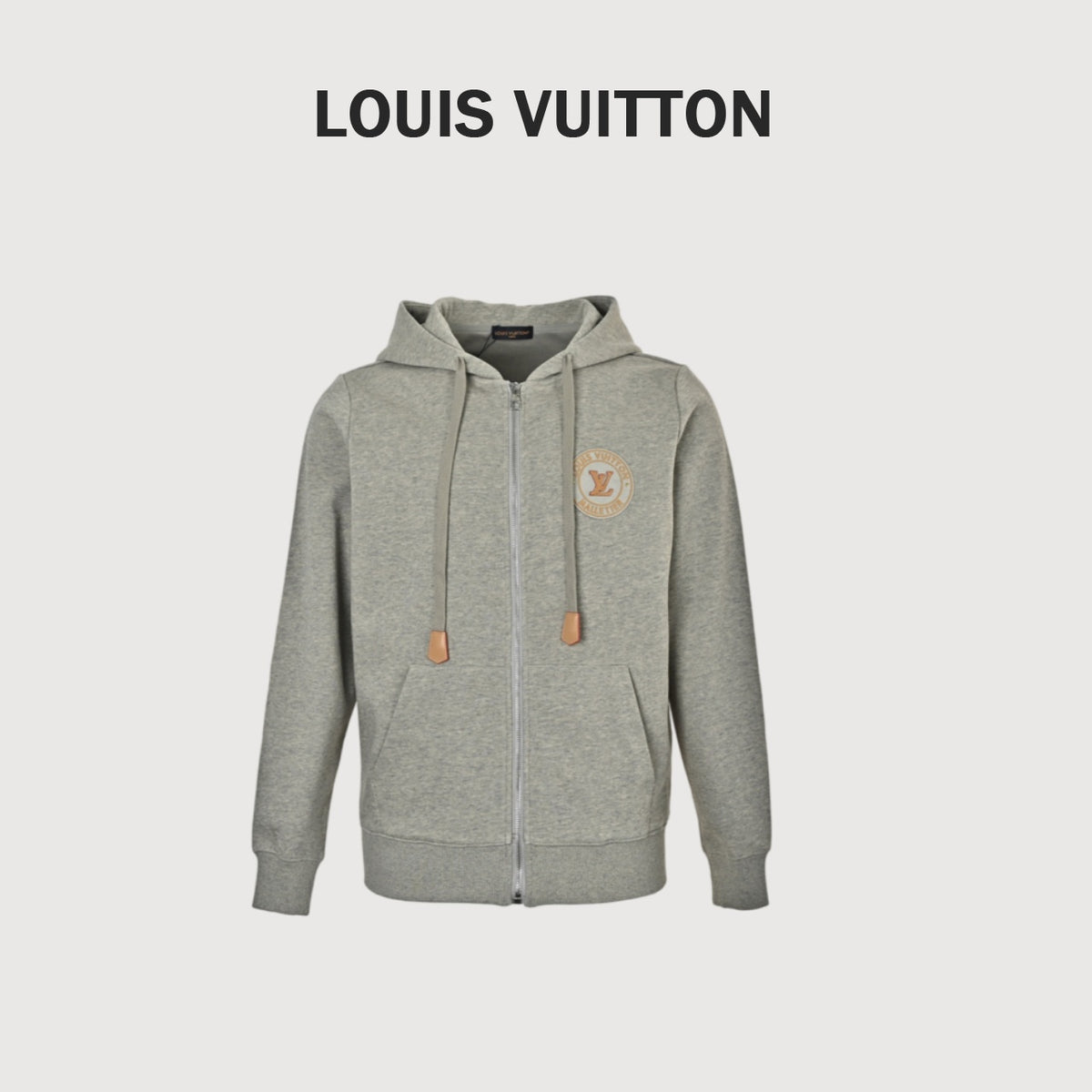 Louis Vuitton Circular Logo Zip-Up Hooded Jacket