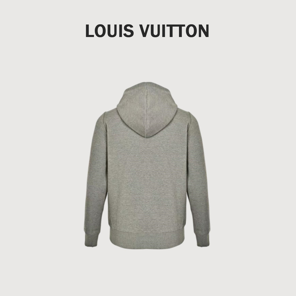 Louis Vuitton Circular Logo Zip-Up Hooded Jacket
