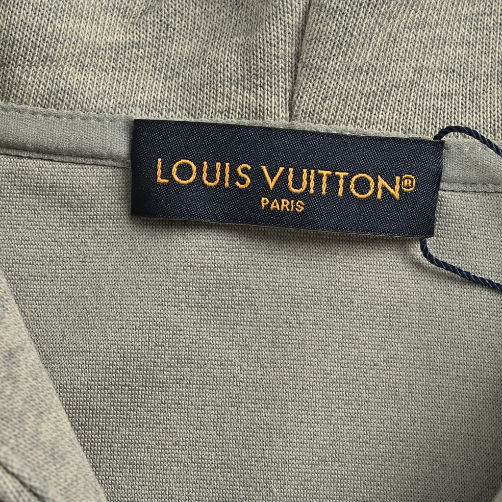 Louis Vuitton Circular Logo Zip-Up Hooded Jacket
