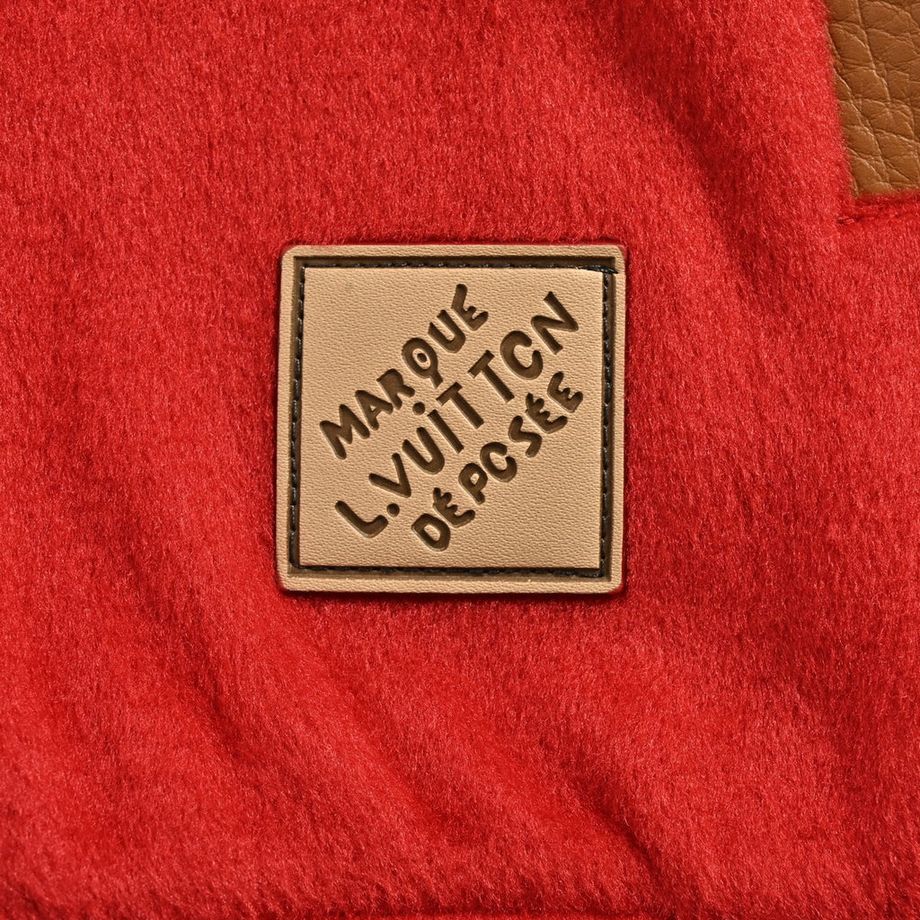 Louis Vuitton Red Varsity Jacket with Monogram Lining