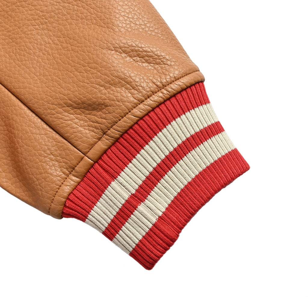 Louis Vuitton Red Varsity Jacket with Monogram Lining