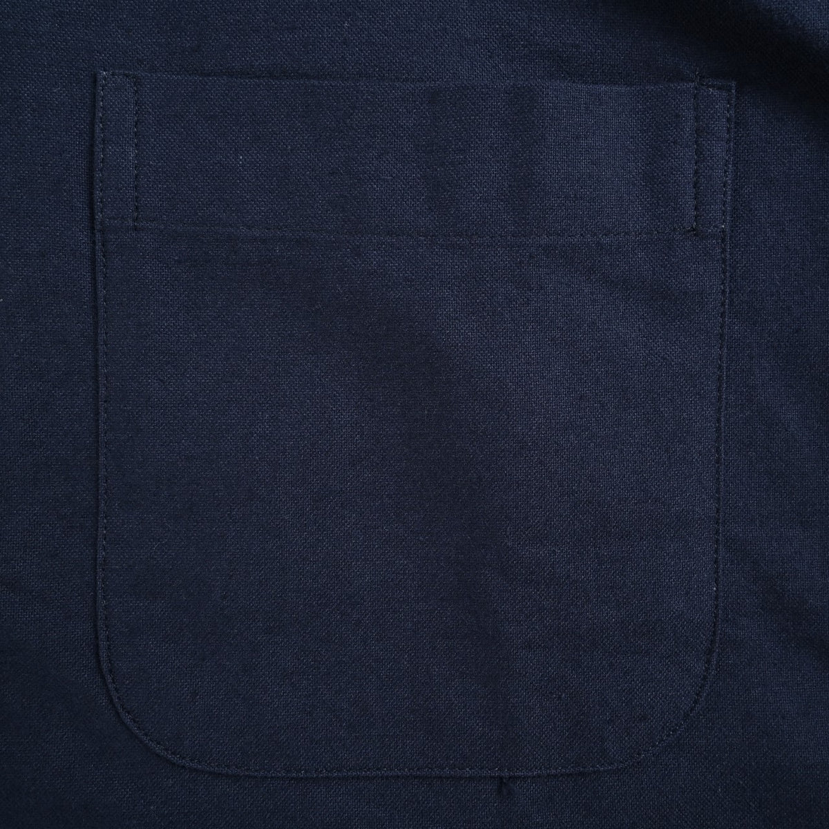 Thom Browne 24FW Navy Four-Bar Flannel Long-Sleeve Shirt