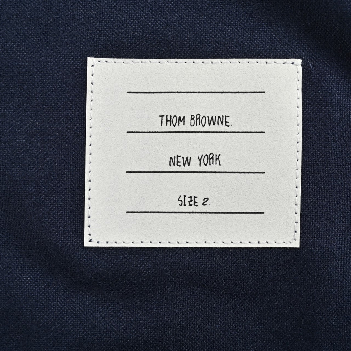 Thom Browne 24FW Navy Four-Bar Flannel Long-Sleeve Shirt