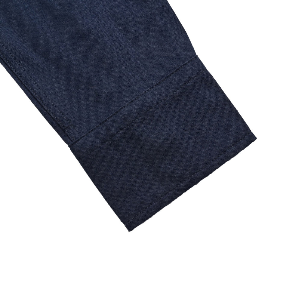 Thom Browne 24FW Navy Four-Bar Flannel Long-Sleeve Shirt
