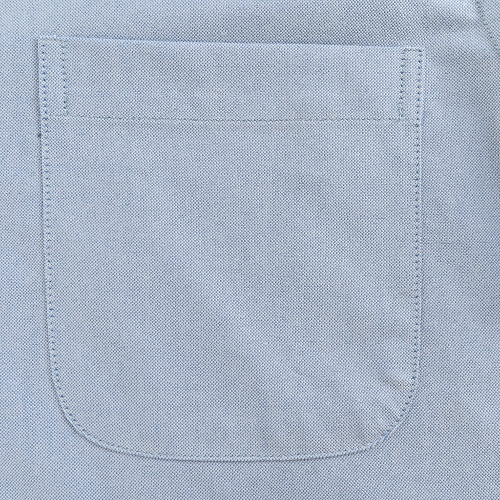 Thom Browne Blue Color-Block Sleeve Long-Sleeve Shirt