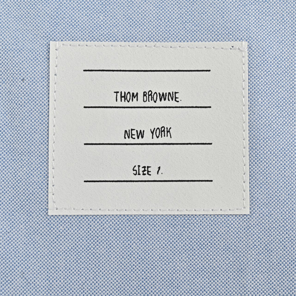 Thom Browne Blue Color-Block Sleeve Long-Sleeve Shirt