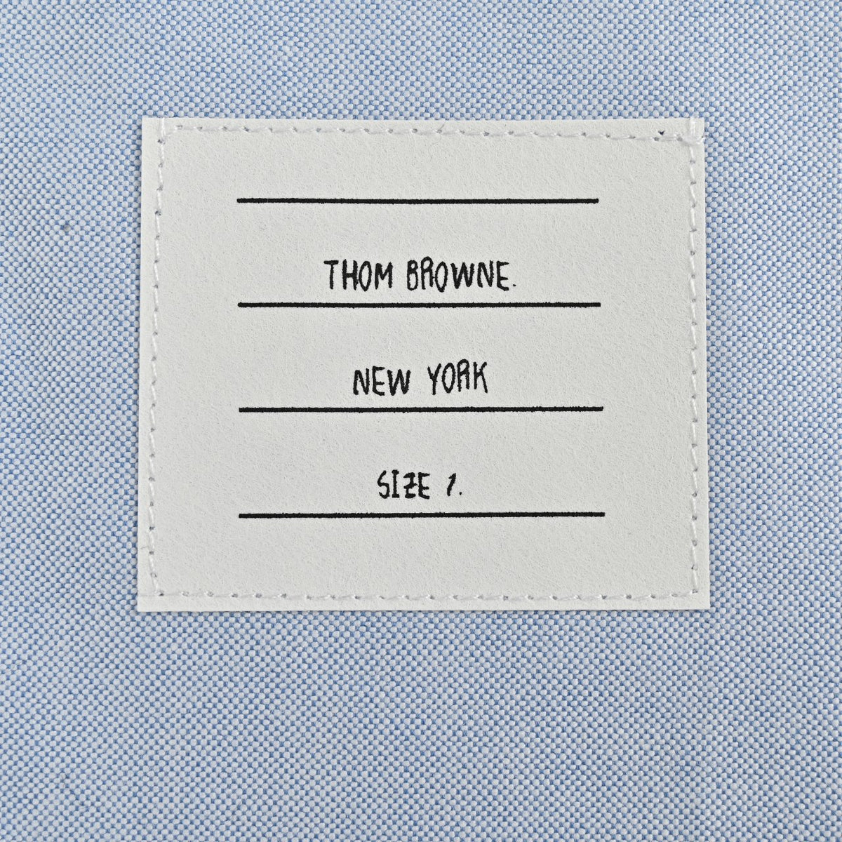 Thom Browne Blue Color-Block Sleeve Long-Sleeve Shirt