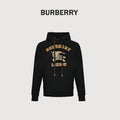Burberry Black Terry Lettering Equestrian Knight Hoodie