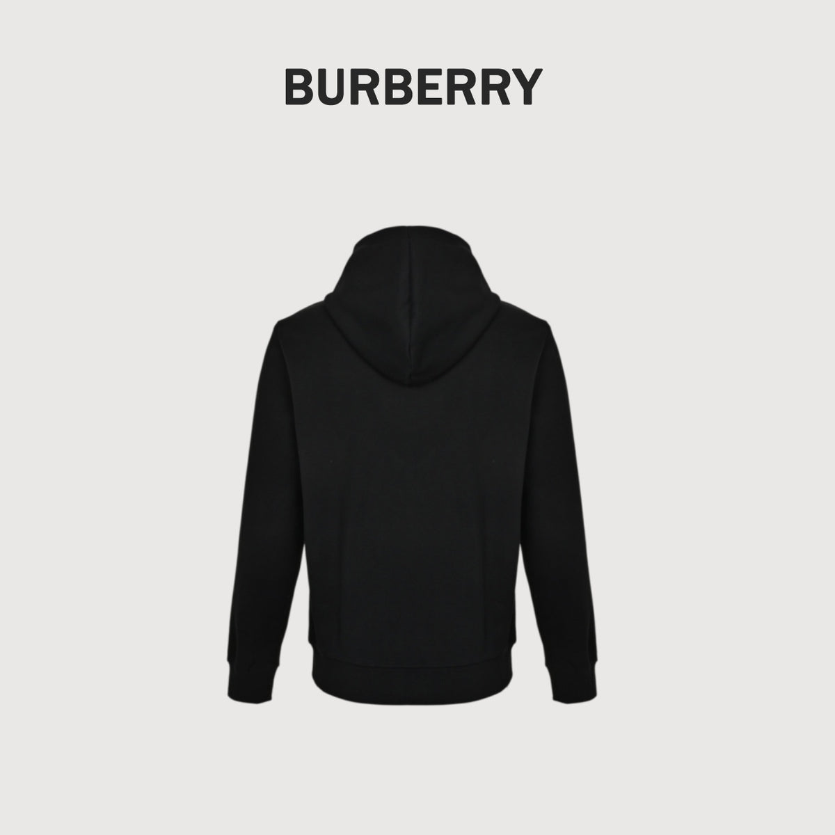 Burberry Black Terry Lettering Equestrian Knight Hoodie