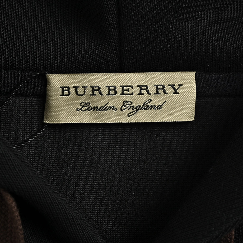 Burberry Black Terry Lettering Equestrian Knight Hoodie