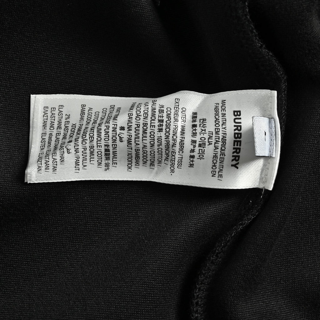 Burberry Black Terry Lettering Equestrian Knight Hoodie