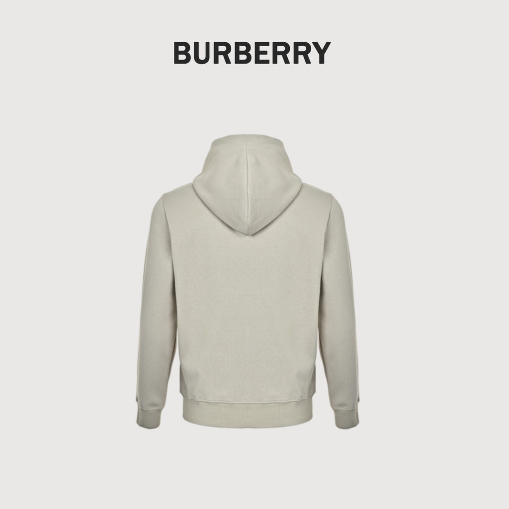Burberry Beige Terry Lettering Equestrian Knight Hoodie