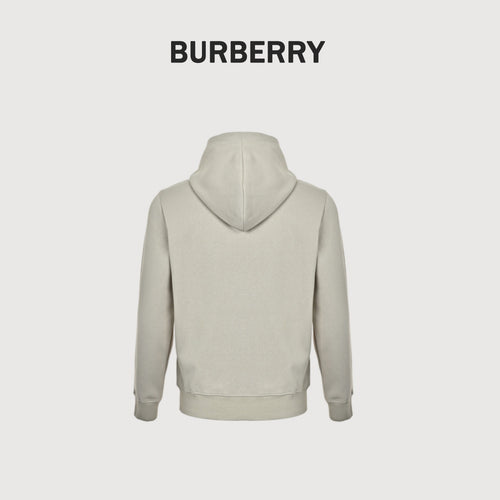 Burberry Beige Terry Lettering Equestrian Knight Hoodie