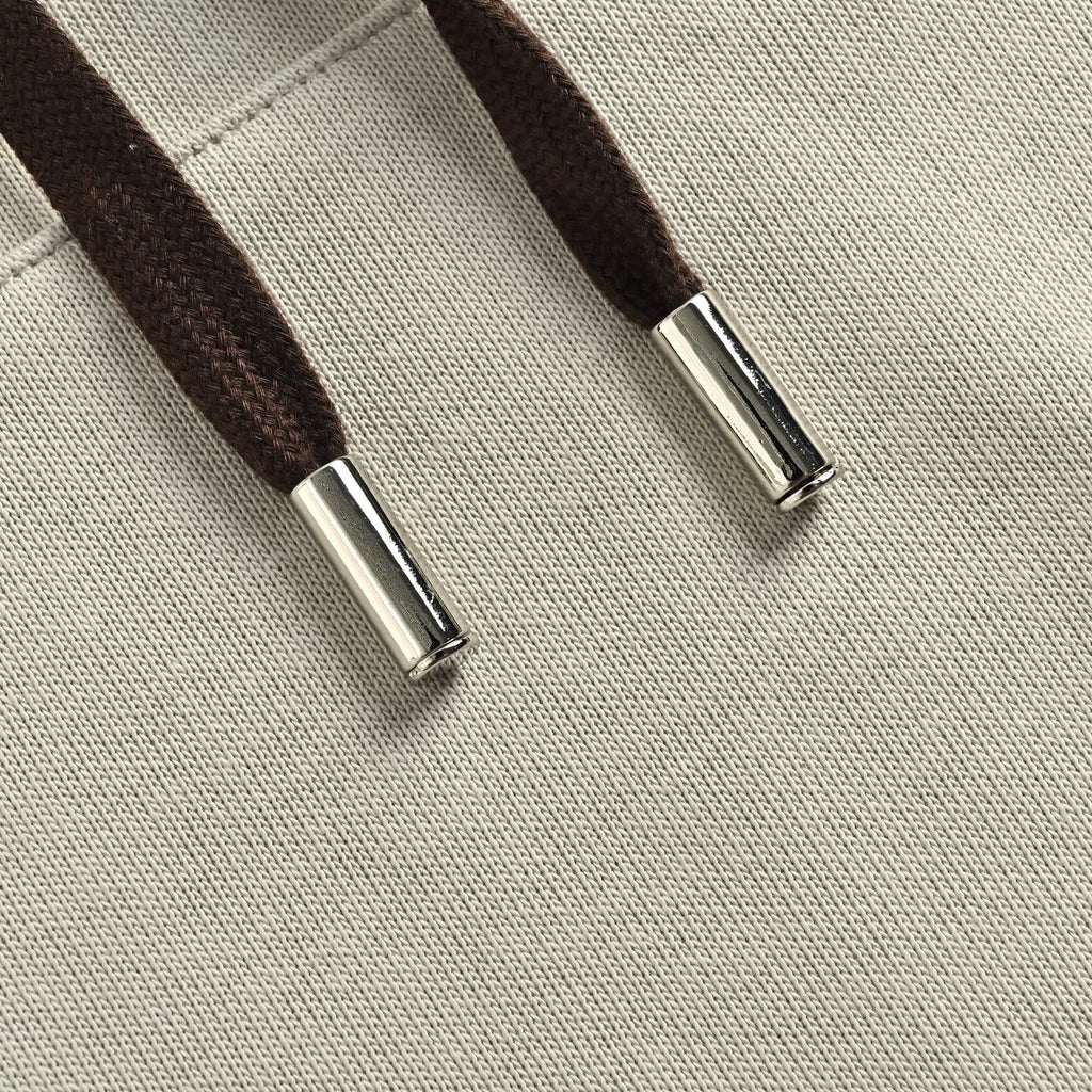 Burberry Beige Terry Lettering Equestrian Knight Hoodie