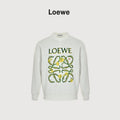 Loewe White Floral Vine Logo Crewneck Sweatshirt