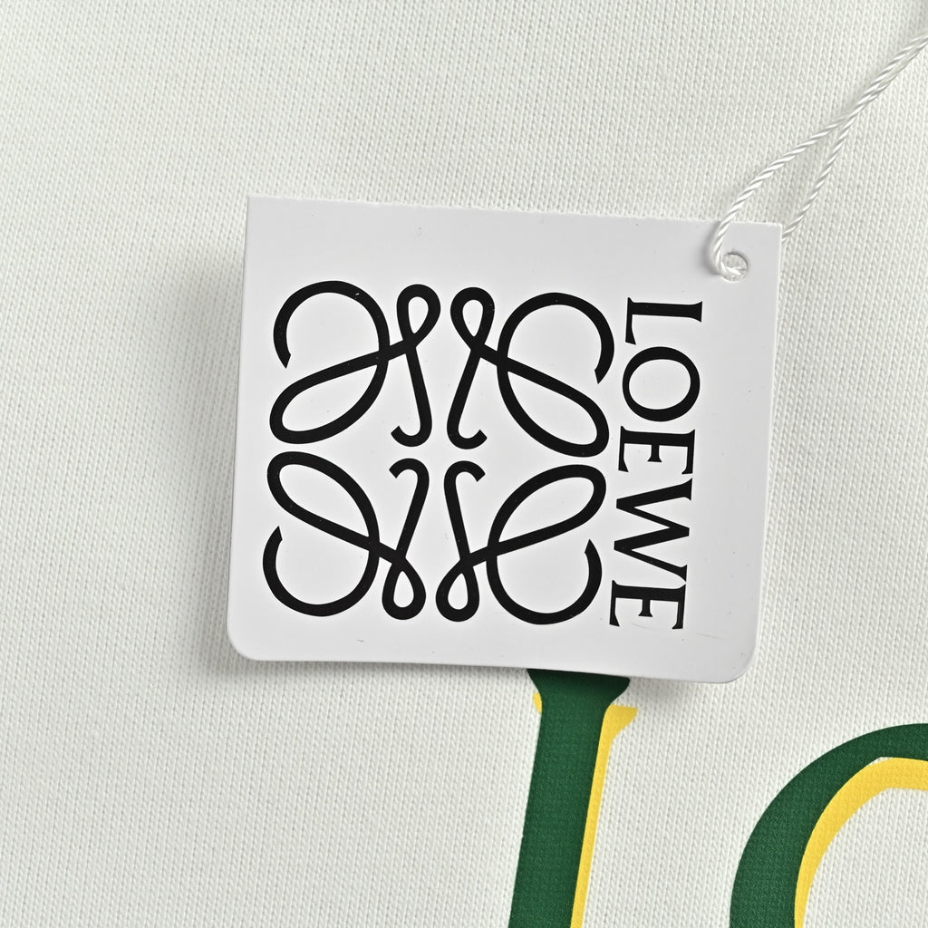 Loewe White Floral Vine Logo Crewneck Sweatshirt