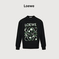 Loewe Black Floral Vine Logo Crewneck Sweatshirt