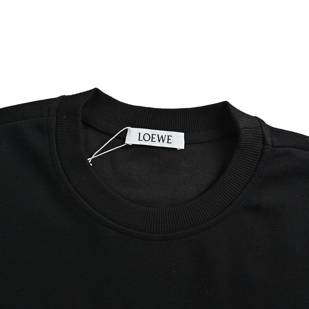 Loewe Black Floral Vine Logo Crewneck Sweatshirt