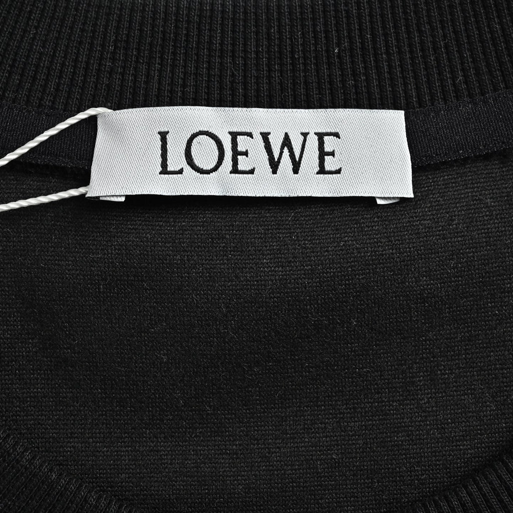 Loewe Black Floral Vine Logo Crewneck Sweatshirt