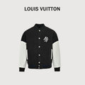 Louis Vuitton Black and White Embroidered Varsity Jacket