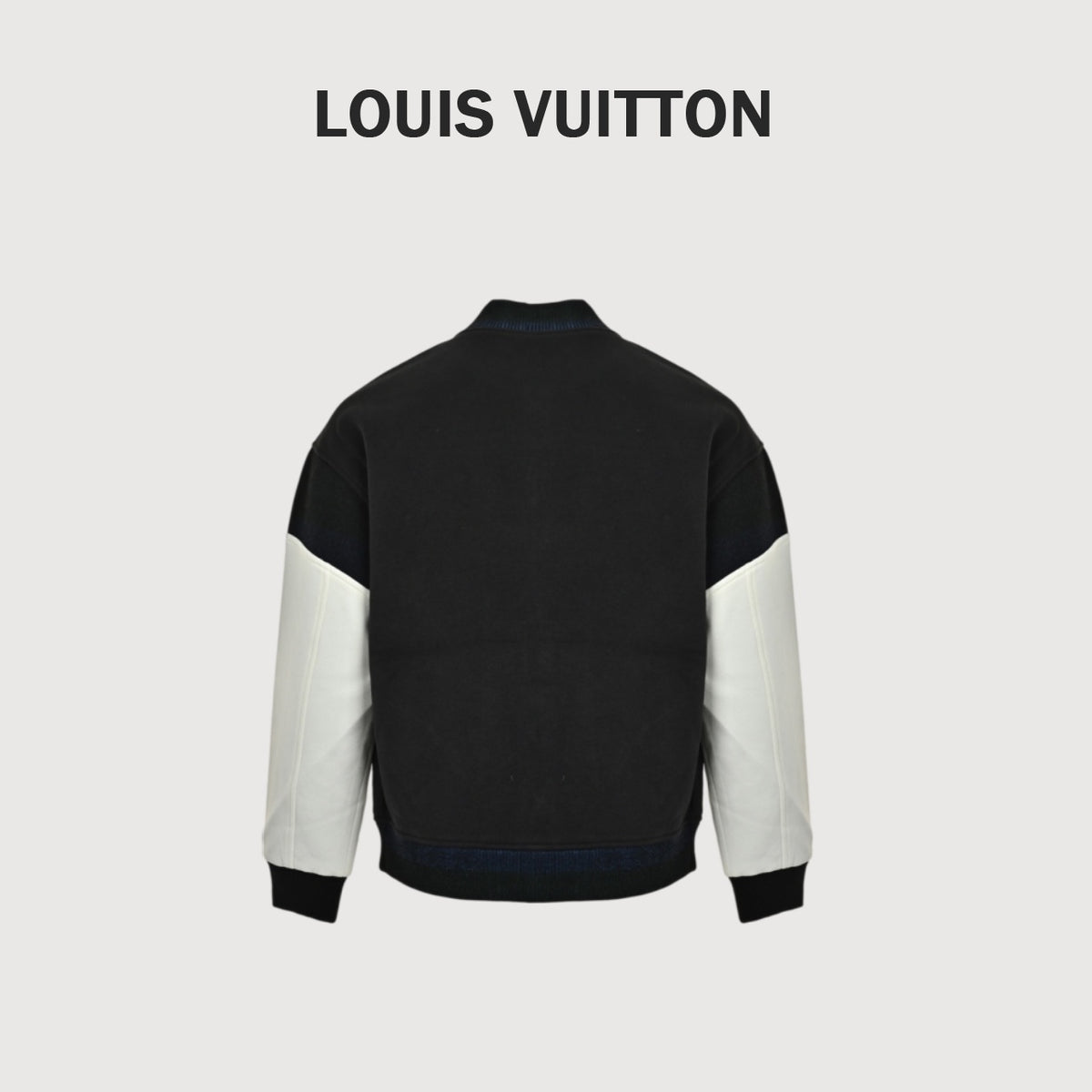 Louis Vuitton Black and White Embroidered Varsity Jacket
