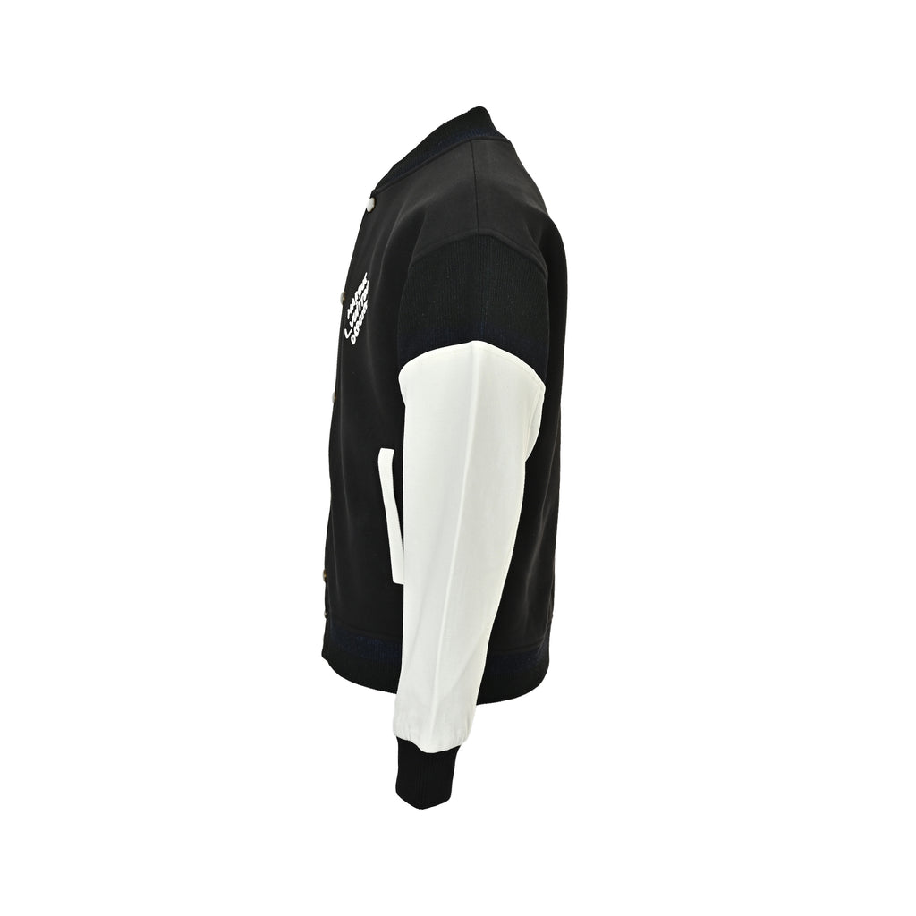 Louis Vuitton Black and White Embroidered Varsity Jacket