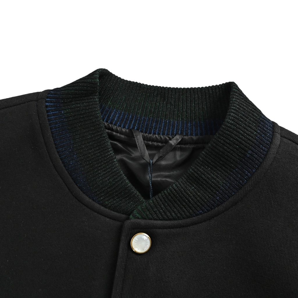 Louis Vuitton Black and White Embroidered Varsity Jacket