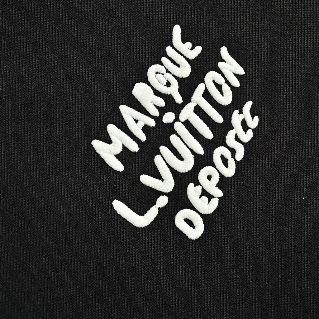 Louis Vuitton Black and White Embroidered Varsity Jacket