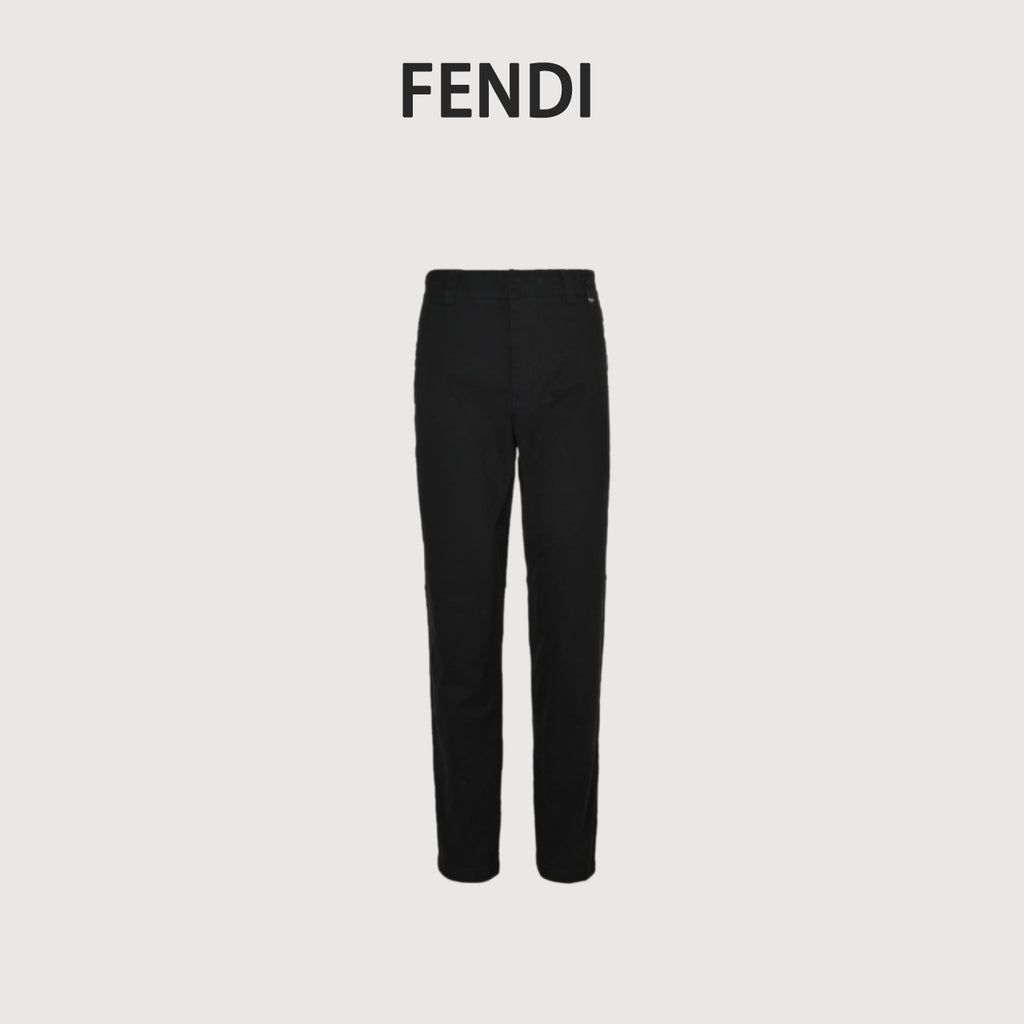 Fendi 25FW Black FF Jacquard Pocket Pants