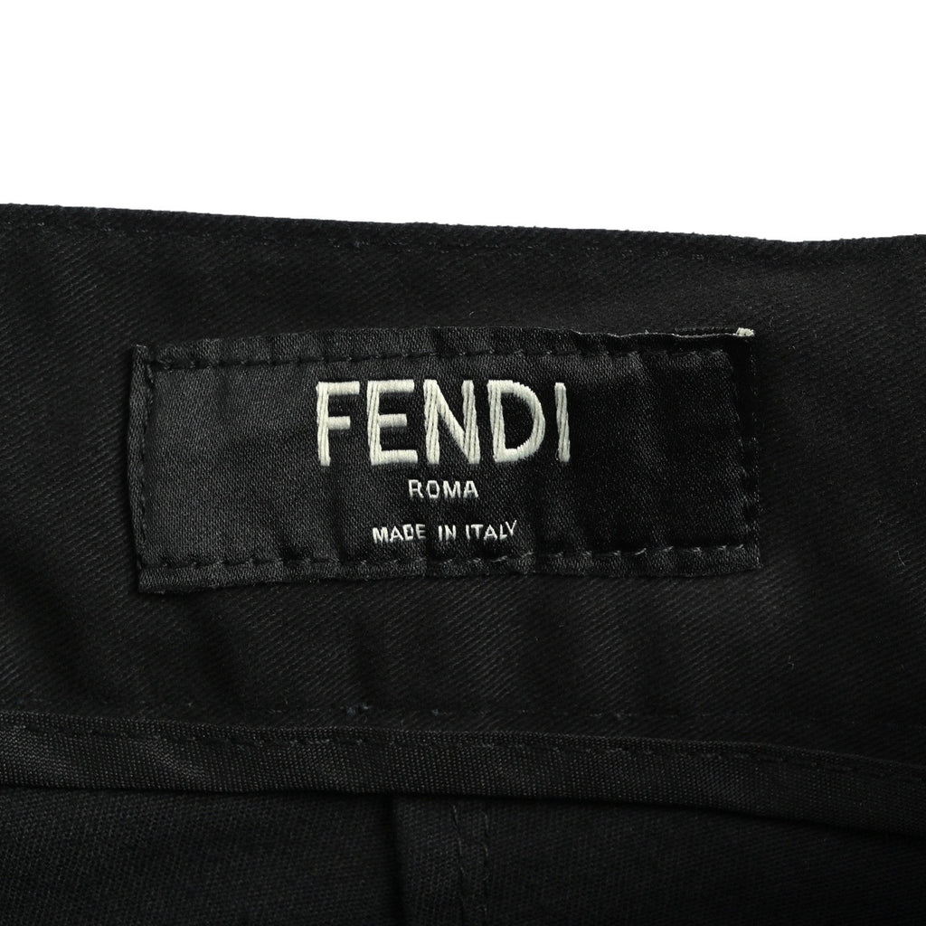 Fendi 25FW Black FF Jacquard Pocket Pants