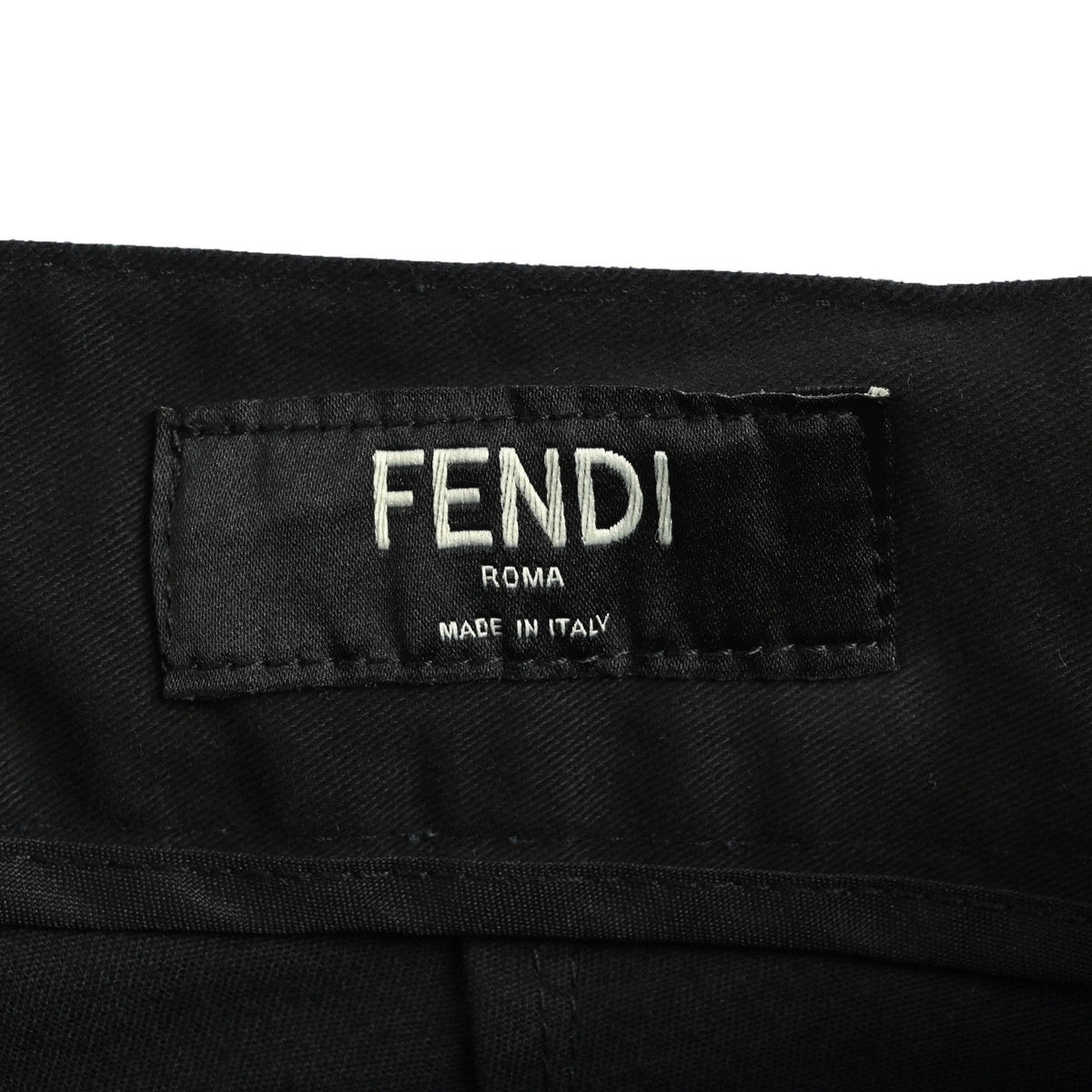 Fendi 25FW Black FF Jacquard Pocket Pants
