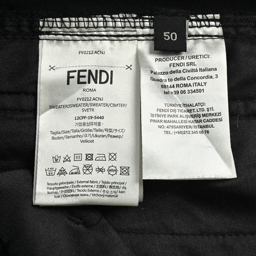 Fendi 25FW Black FF Jacquard Pocket Pants