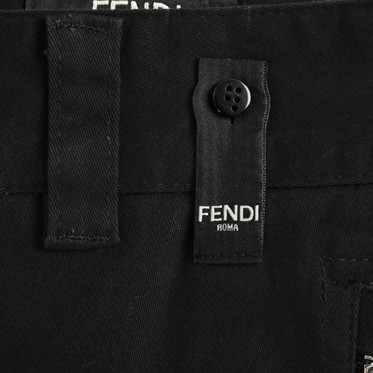 Fendi 25FW Black FF Jacquard Pocket Pants