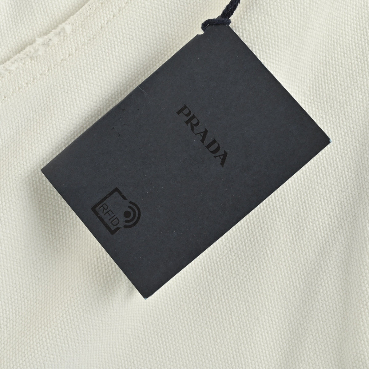 Prada 25SS White Carpenter Jeans with Triangle Leather Badge
