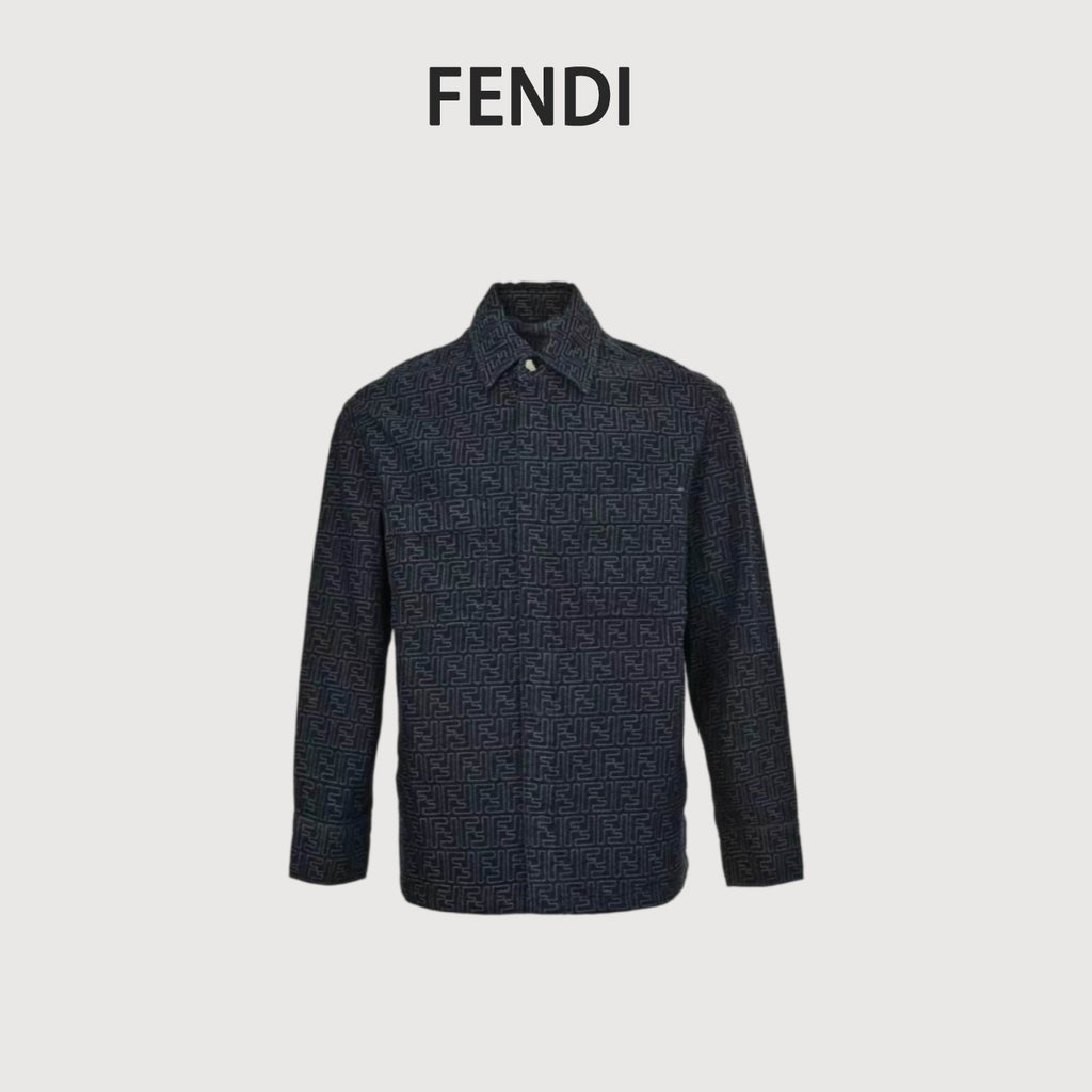 Fendi 25FW All-Over FF Jacquard Denim Jacket