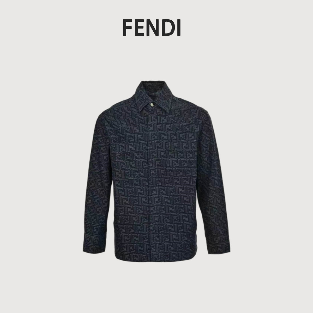 Fendi 25FW All-Over FF Jacquard Denim Jacket