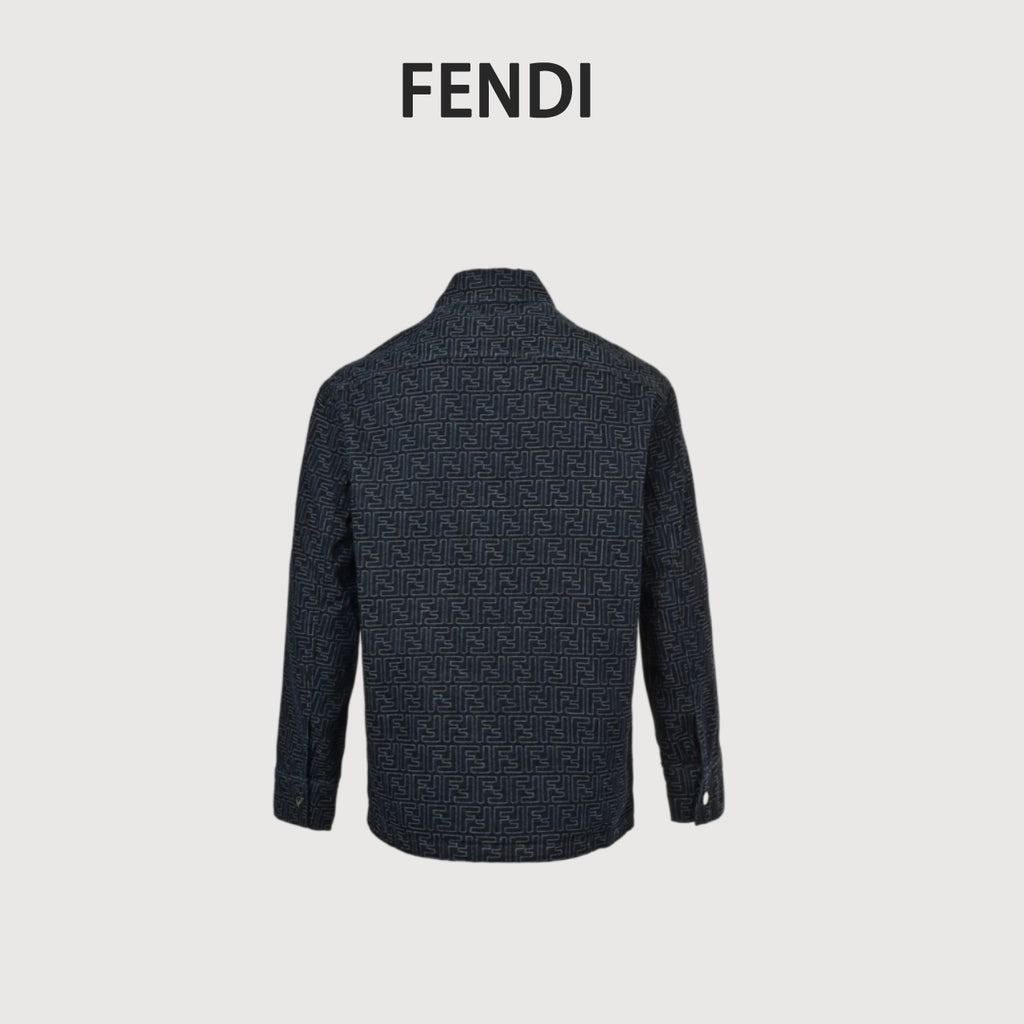 Fendi 25FW All-Over FF Jacquard Denim Jacket