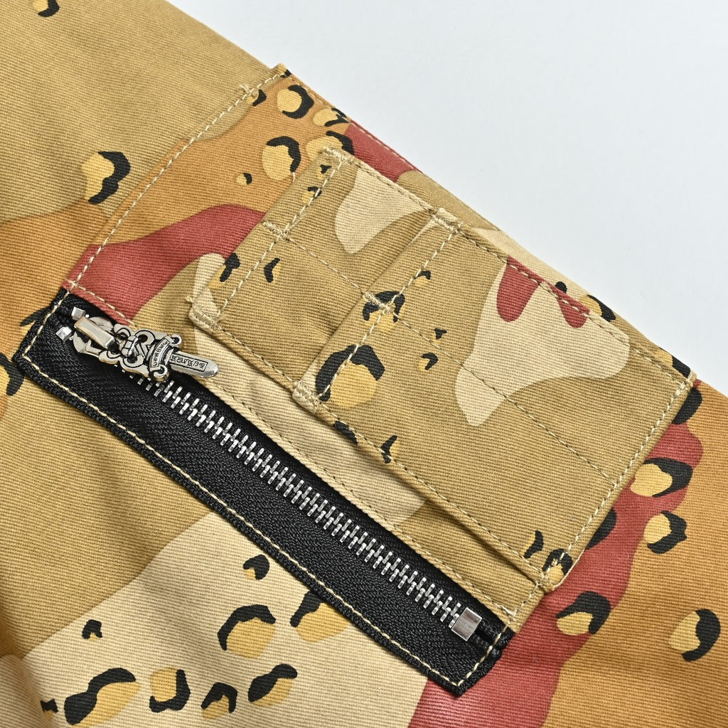 Chrome Hearts Desert Camo Graphic Zip-Up Bomber Jacket