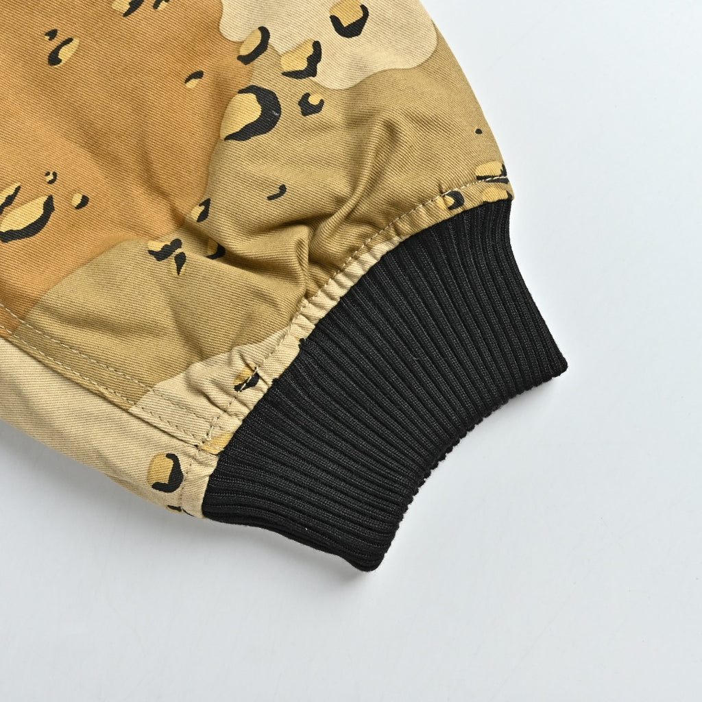 Chrome Hearts Desert Camo Graphic Zip-Up Bomber Jacket