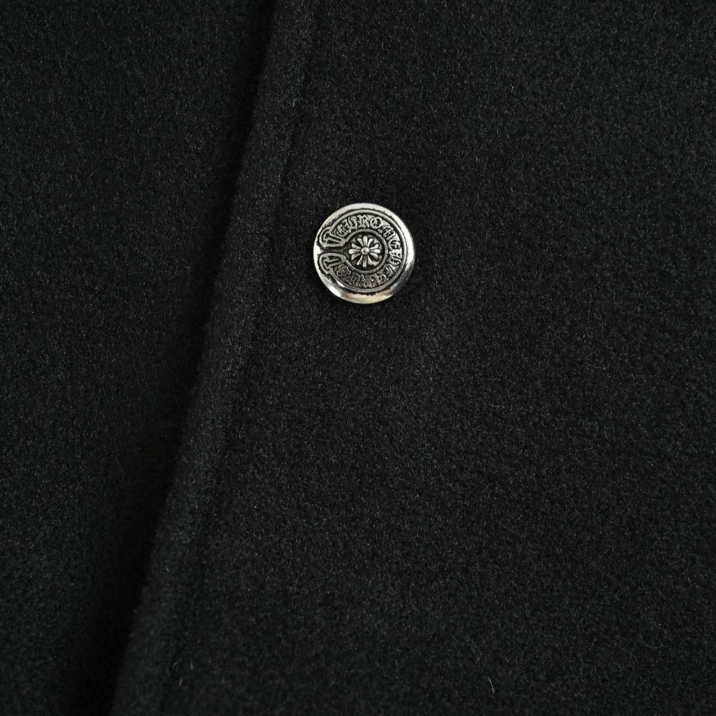 Chrome Hearts Black Ornate Graphic Varsity Jacket