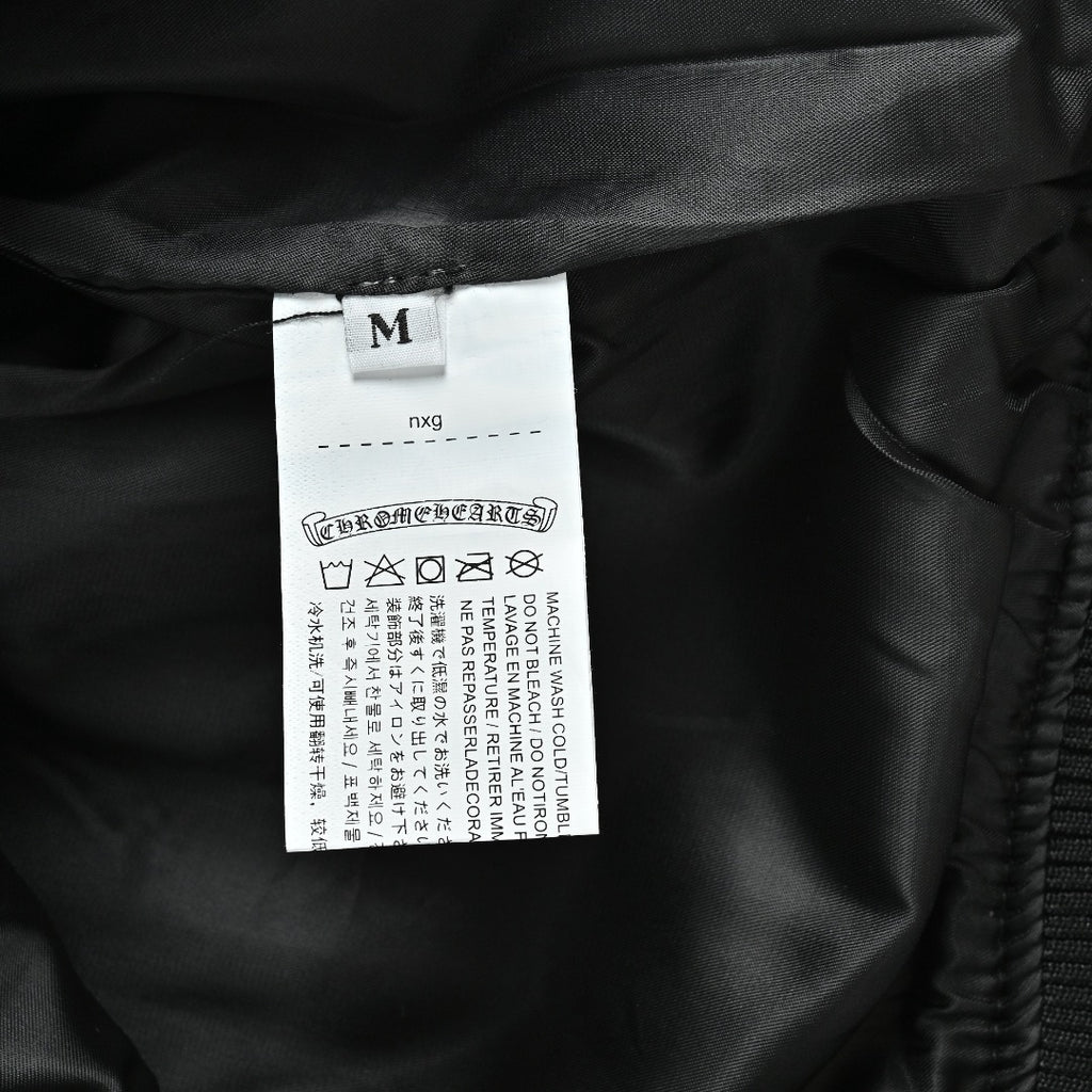 Chrome Hearts Black Ornate Graphic Varsity Jacket