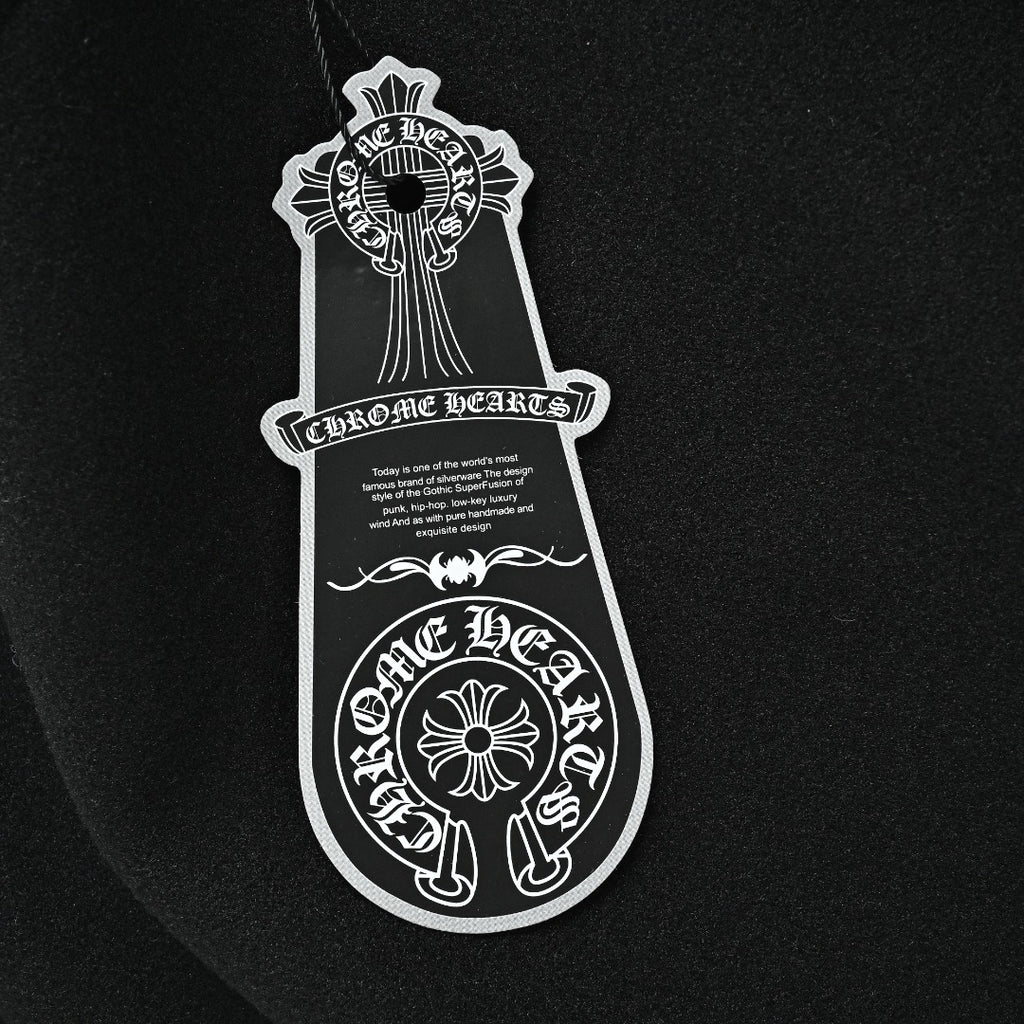 Chrome Hearts Black and White Duck Graphic Varsity Jacket