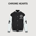 Chrome Hearts Black and White Circular Logo Varsity Jacket