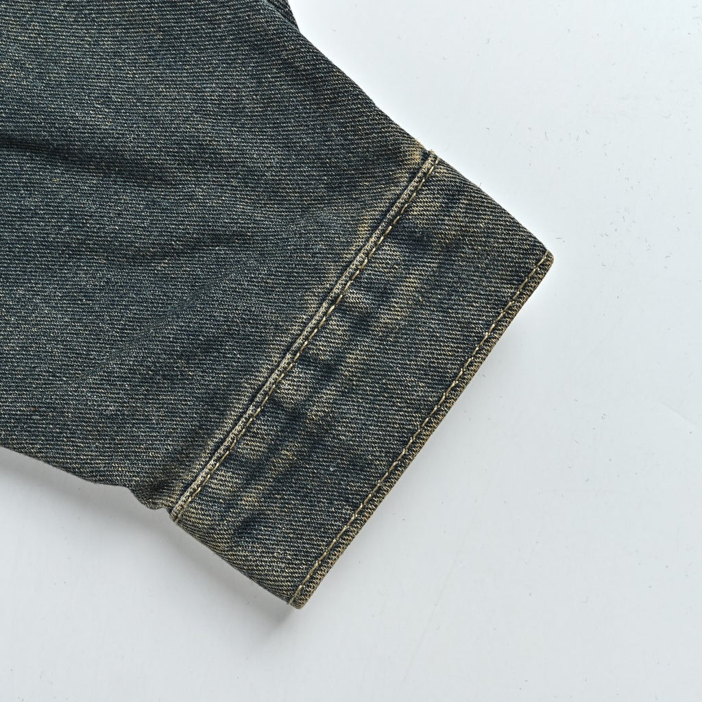 Chrome Hearts Distressed Cross Motif Denim Jacket