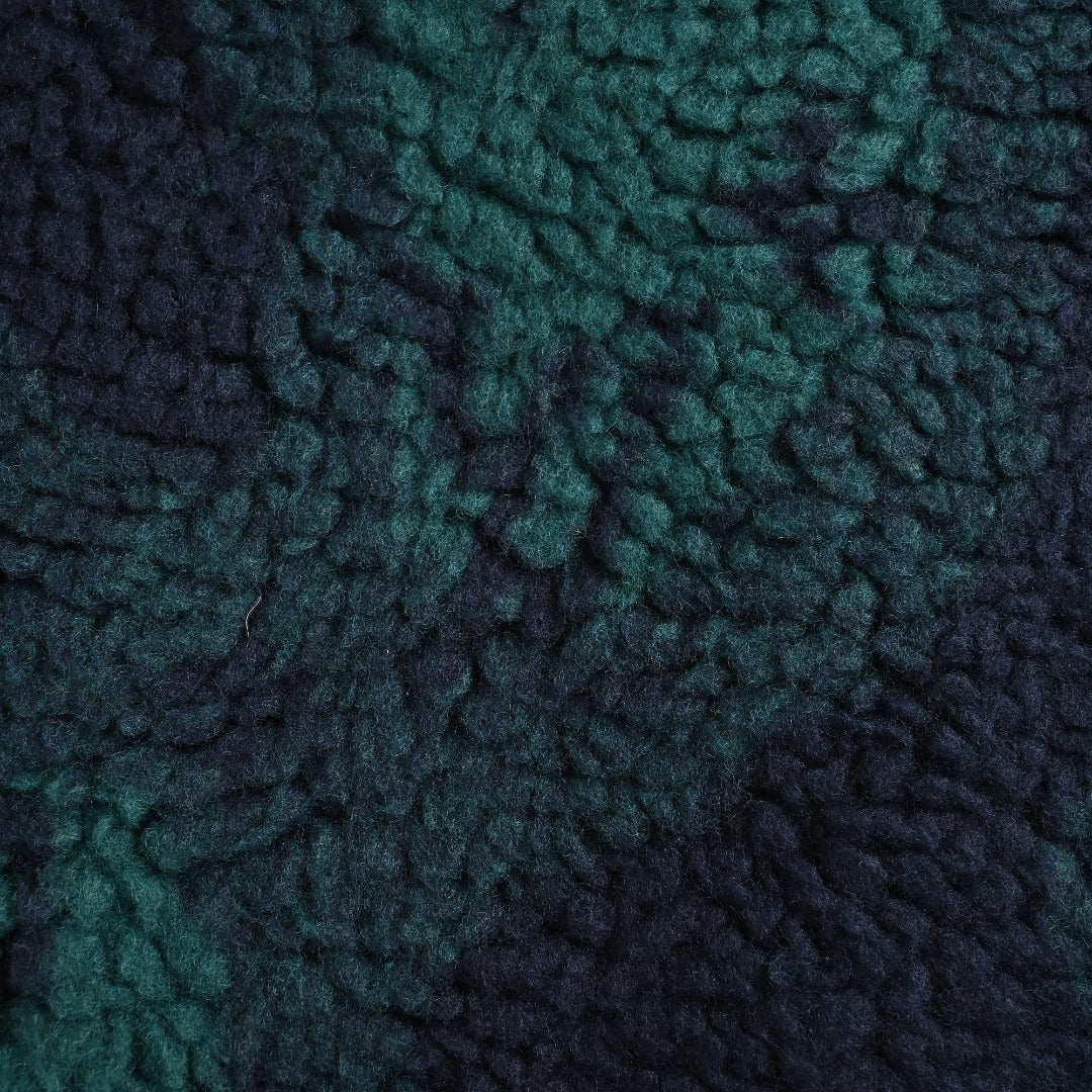 Louis Vuitton Dark Green Patterned Zip-Up Teddy Jacket