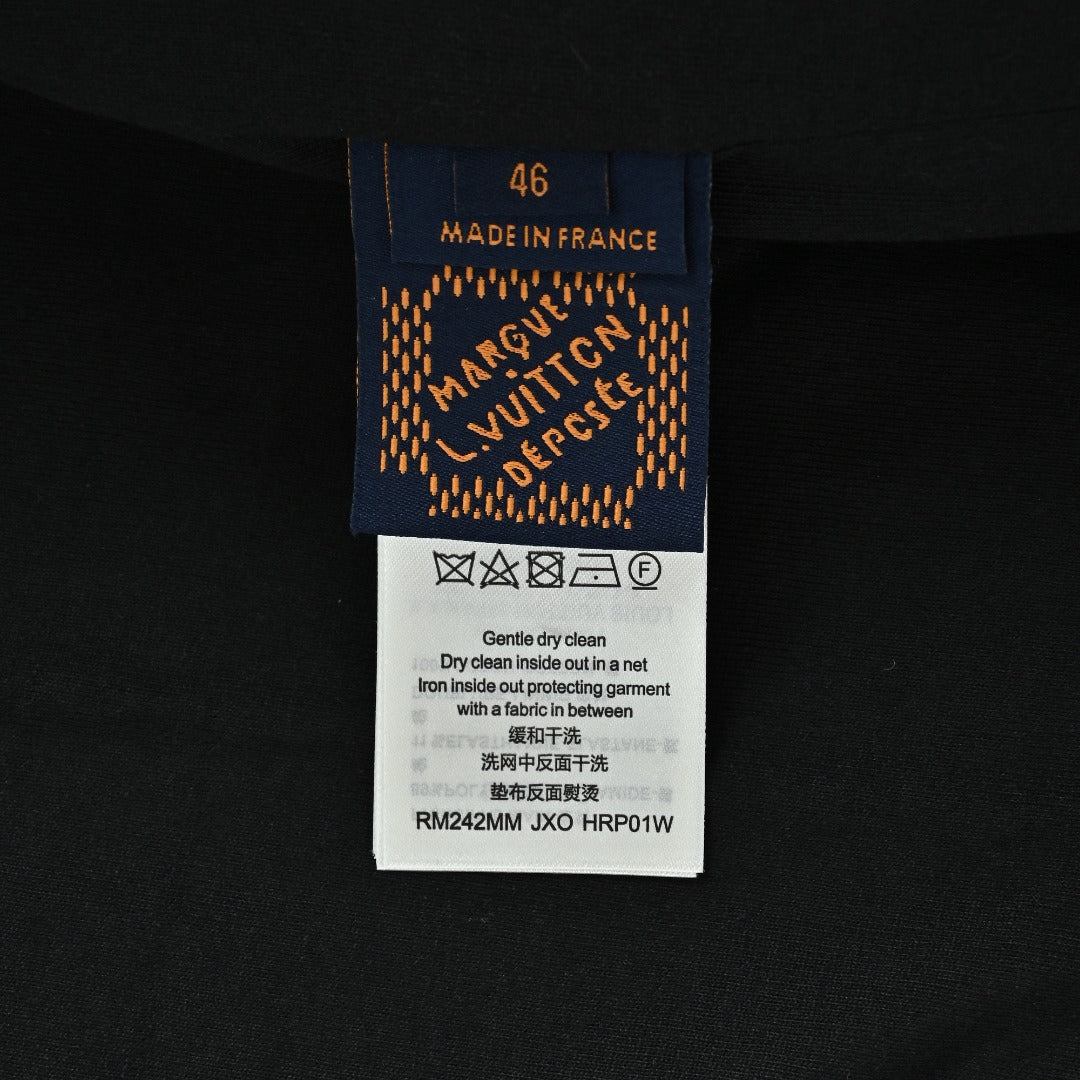 Louis Vuitton Dark Green Patterned Zip-Up Teddy Jacket