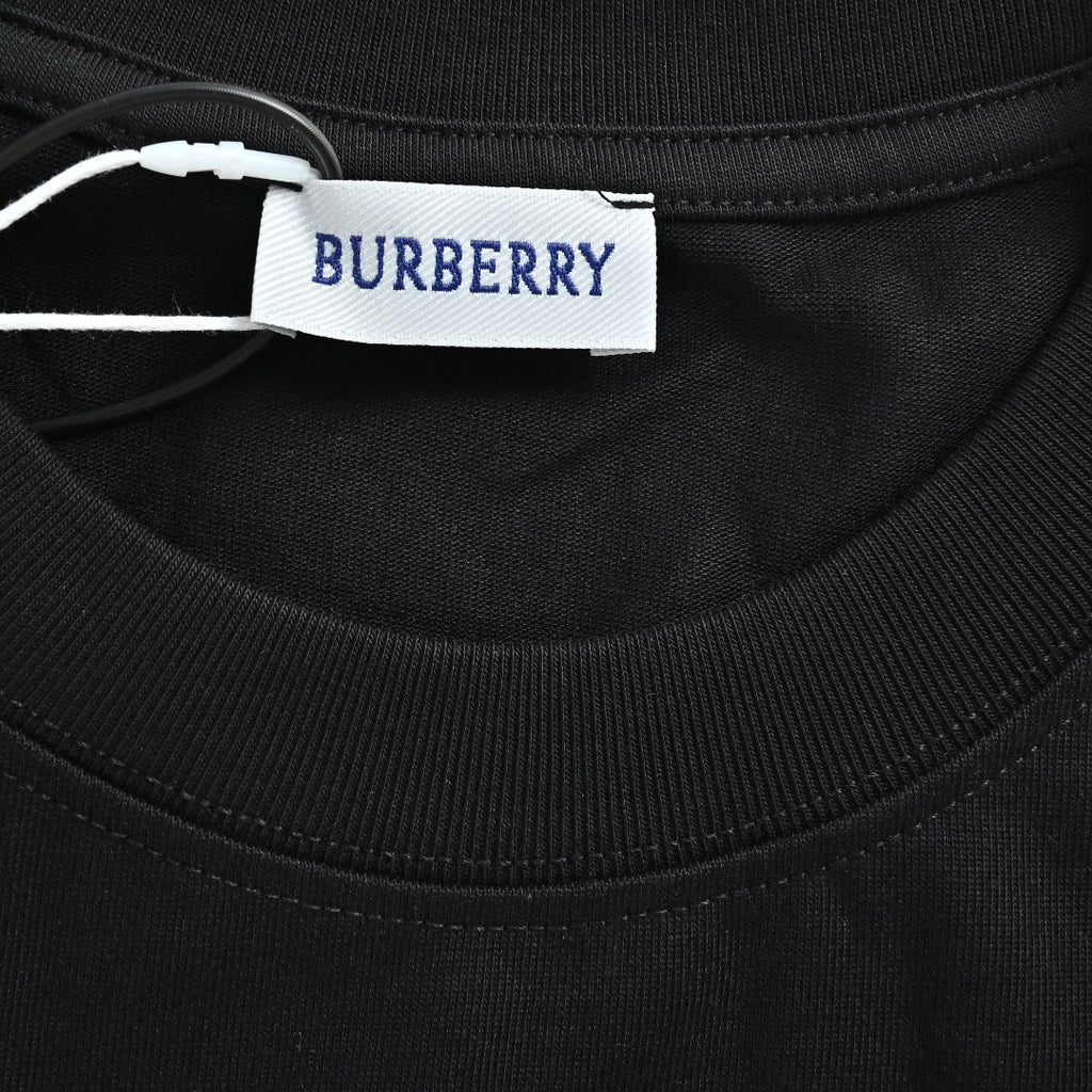 Burberry Black Equestrian Knight Long-Sleeve T-Shirt