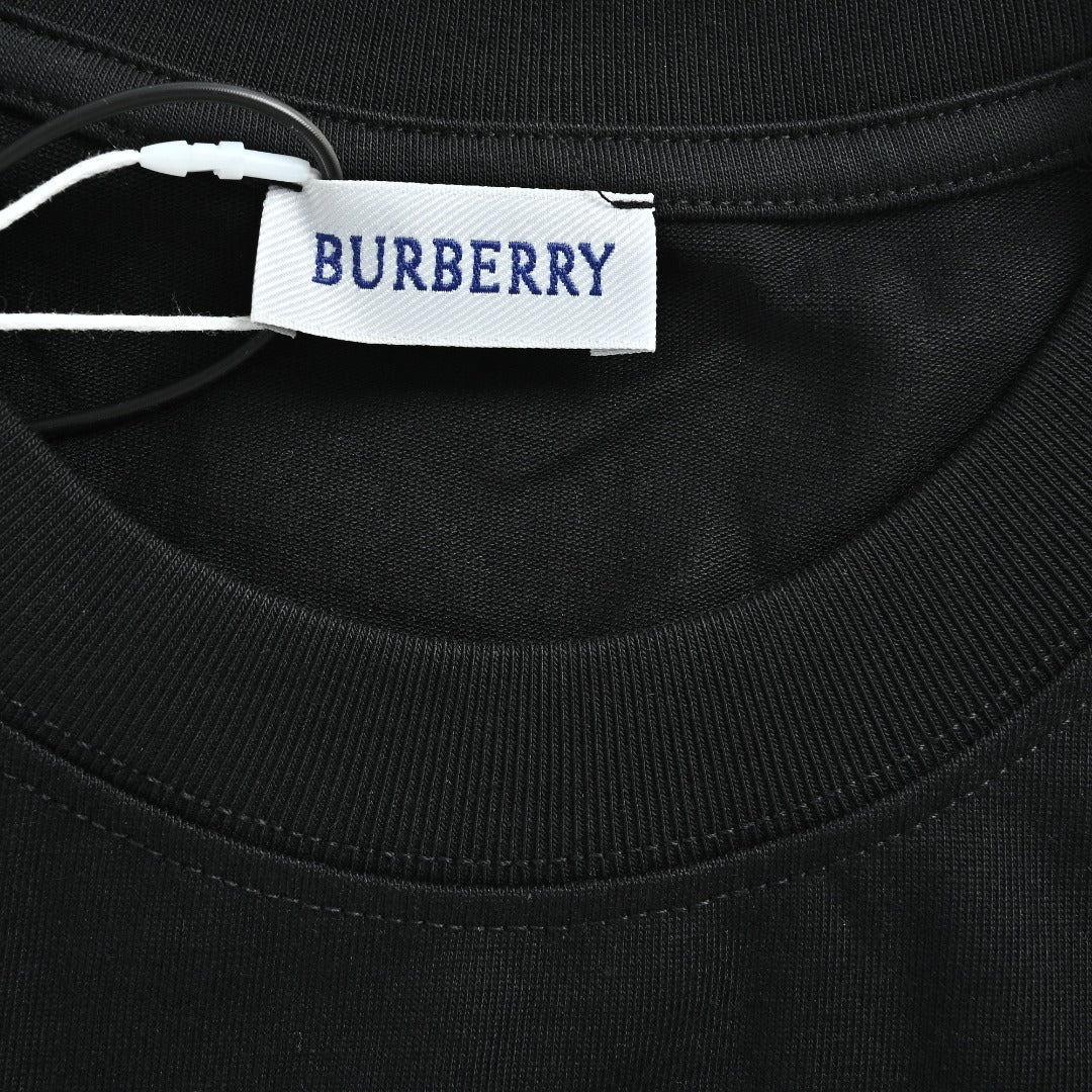 Burberry Black Equestrian Knight Long-Sleeve T-Shirt