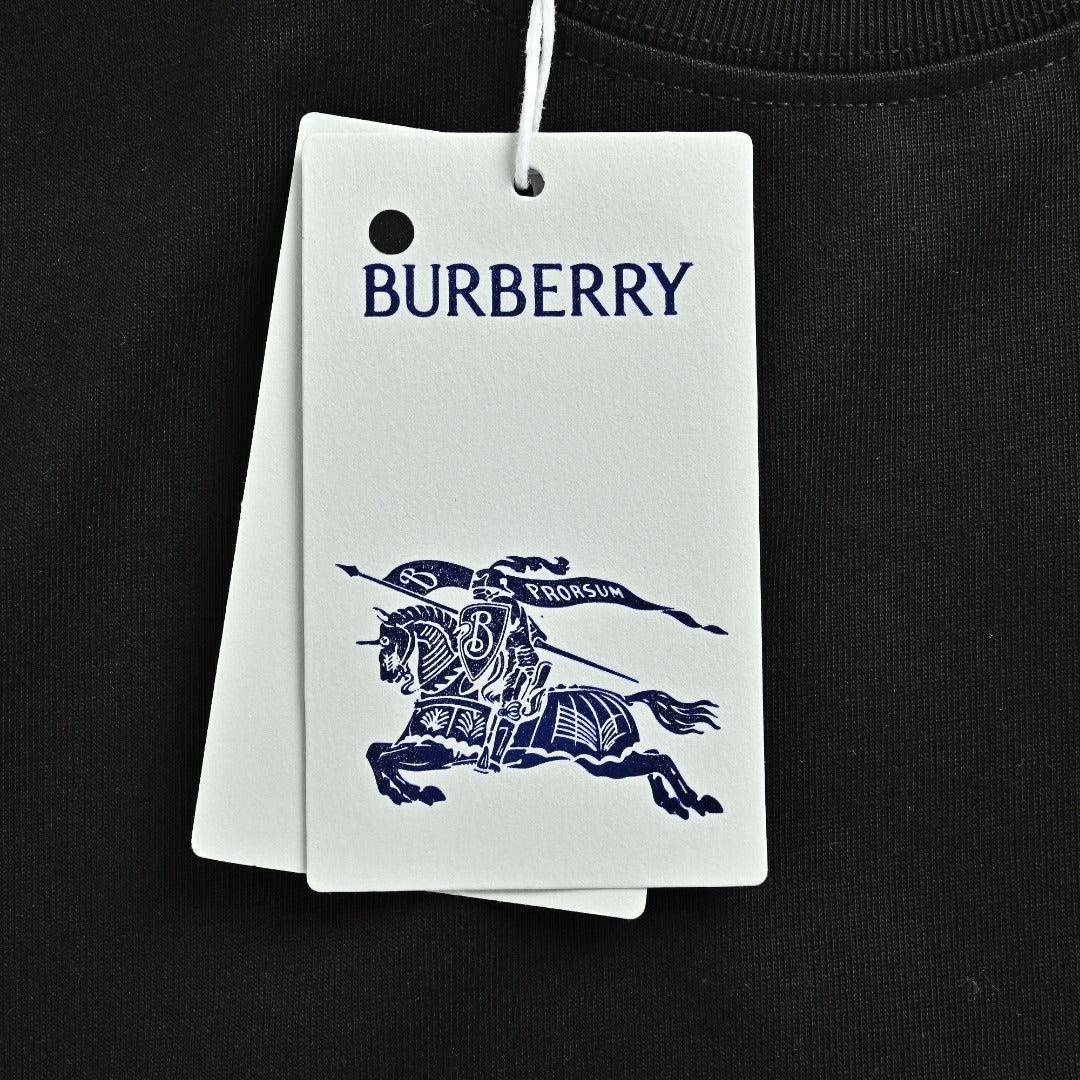 Burberry Black Equestrian Knight Long-Sleeve T-Shirt